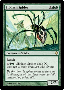 《絹鎖の蜘蛛/Silklash Spider》[C13] 緑R
