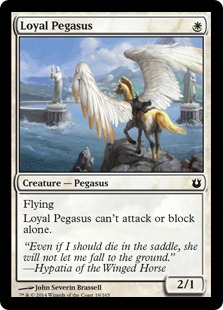 【Foil】《忠実なペガサス/Loyal Pegasus》[BNG] 白C