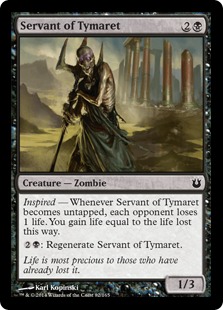 《ティマレットの召使い/Servant of Tymaret》[BNG] 黒C