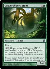 【Foil】《墓荒らし蜘蛛/Graverobber Spider》[BNG] 緑U