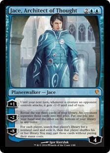 【Foil】《思考を築く者、ジェイス/Jace, Architect of Thought》[JvV] 青R