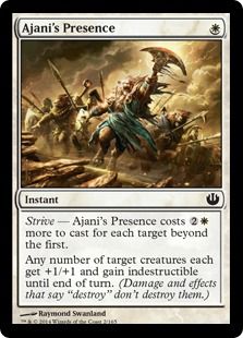 【Foil】《アジャニの存在/Ajani's Presence》[JOU] 白C