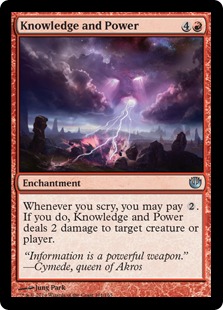 【Foil】《知識と力/Knowledge and Power》[JOU] 赤U