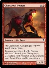 【Foil】《黒焦げ牙のクーガー/Chartooth Cougar》[CNS] 赤C
