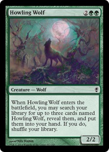 【Foil】《遠吠えする狼/Howling Wolf》[CNS] 緑C