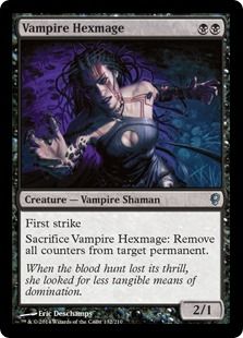 【Foil】《吸血鬼の呪詛術士/Vampire Hexmage》[CNS] 黒U