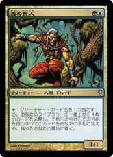 【Foil】《森の賢人/Wood Sage》[CNS] 金U