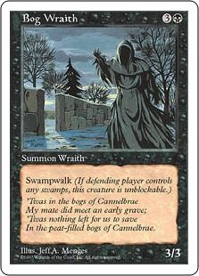 《沼の悪霊/Bog Wraith》[5ED] 黒U