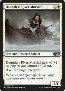【Foil】《不屈の河川司令官/Dauntless River Marshal》[M15] 白U