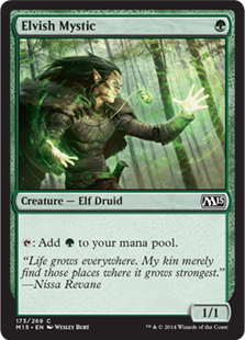 《エルフの神秘家/Elvish Mystic》[M15] 緑C
