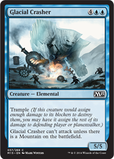 【Foil】《氷河の壊し屋/Glacial Crasher》[M15] 青C