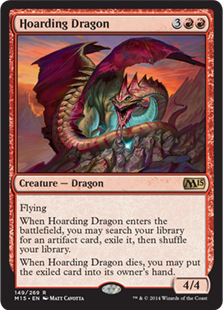 【Foil】《溜め込むドラゴン/Hoarding Dragon》[M15] 赤R
