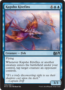 【Foil】《カプショ海の飛行魚/Kapsho Kitefins》[M15] 青U