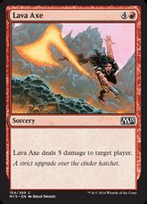 【Foil】《溶岩の斧/Lava Axe》[M15] 赤C