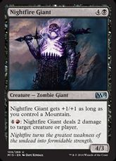 【Foil】《夜火の巨人/Nightfire Giant》[M15] 黒U