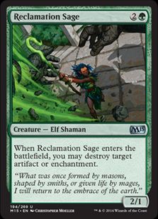 【Foil】《再利用の賢者/Reclamation Sage》[M15] 緑U