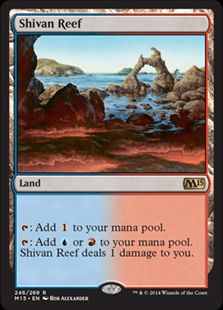 Foil】《シヴの浅瀬/Shivan Reef》[M15] 土地R | 日本最大級 MTG通販 