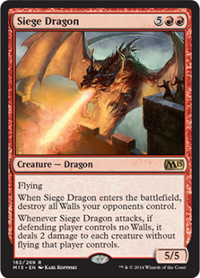 【Foil】《包囲ドラゴン/Siege Dragon》[M15] 赤R