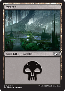 【Foil】(261)《沼/Swamp》[M15] 土地