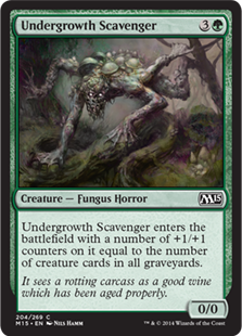 【Foil】《下生えのゴミあさり/Undergrowth Scavenger》[M15] 緑C