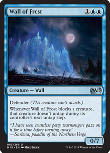 【Foil】《霜の壁/Wall of Frost》[M15] 青U
