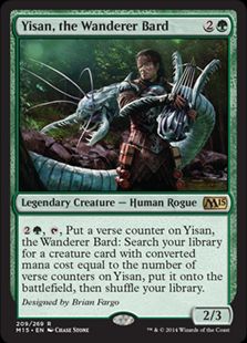 《放浪の吟遊詩人、イーサーン/Yisan, the Wanderer Bard》[M15] 緑R