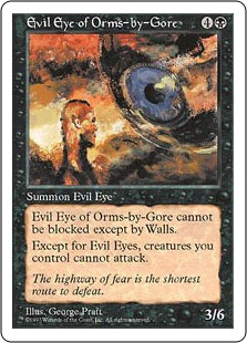 《オームズ＝バイ＝ゴアの邪眼/Evil Eye of Orms-by-Gore》[5ED] 黒U