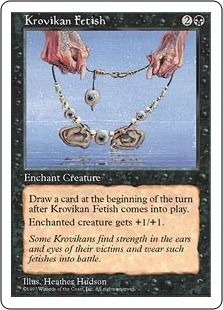 《クロヴの呪物/Krovikan Fetish》[5ED] 黒C