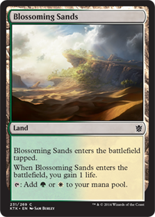 【Foil】《花咲く砂地/Blossoming Sands》[KTK] 土地C