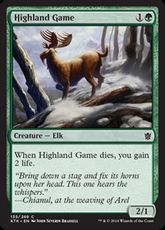 【Foil】《高地の獲物/Highland Game》[KTK] 緑C