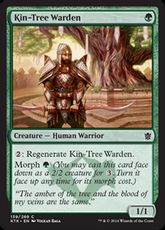 【Foil】《族樹の管理人/Kin-Tree Warden》[KTK] 緑C