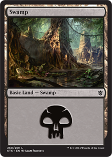 【Foil】(260)《沼/Swamp》[KTK] 土地