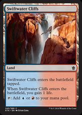 【Foil】《急流の崖/Swiftwater Cliffs》[KTK] 土地C