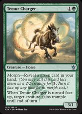 【Foil】《ティムールの軍馬/Temur Charger》[KTK] 緑U