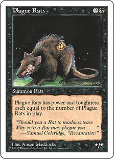 《疫病ネズミ/Plague Rats》[5ED] 黒C