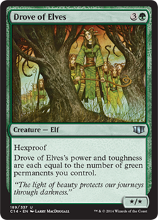 《エルフの集団/Drove of Elves》[C14] 緑U