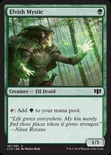 《エルフの神秘家/Elvish Mystic》[C14] 緑C
