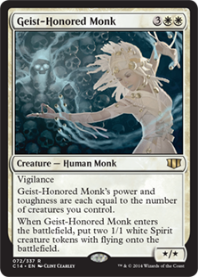 《霊誉の僧兵/Geist-Honored Monk》[C14] 白R