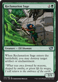 《再利用の賢者/Reclamation Sage》[C14] 緑U