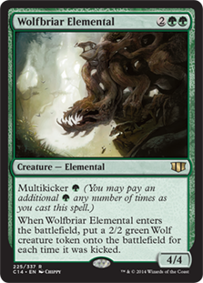 《狼茨の精霊/Wolfbriar Elemental》[C14] 緑R