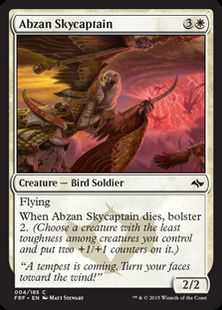 《アブザンの飛空隊長/Abzan Skycaptain》[FRF] 白C