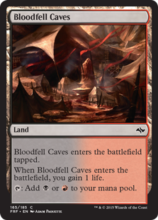《血溜まりの洞窟/Bloodfell Caves》[FRF] 土地C