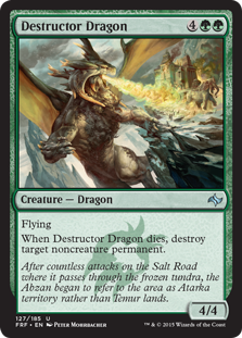 【Foil】《破壊するドラゴン/Destructor Dragon》[FRF] 緑U