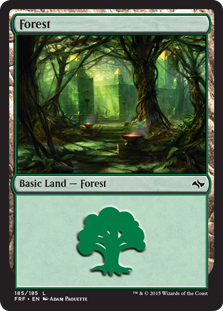 【Foil】(185)《森/Forest》[FRF] 土地