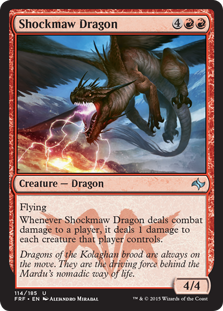 【Foil】《電撃顎のドラゴン/Shockmaw Dragon》[FRF] 赤U