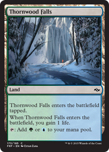 【Foil】《茨森の滝/Thornwood Falls》[FRF] 土地C