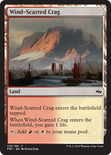 《風に削られた岩山/Wind-Scarred Crag》[FRF] 土地C