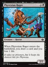 《ファイレクシアの憤怒鬼/Phyrexian Rager》[DD3・GvL] 黒C