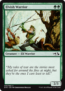 《エルフの戦士/Elvish Warrior》[DD3・EvG] 緑C