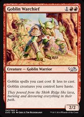 《ゴブリンの戦長/Goblin Warchief》[DD3・EvG] 赤U